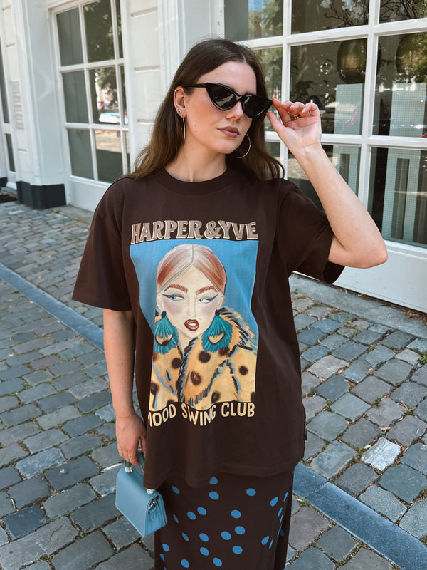 Harper & Yve Moody t-shirt bruin