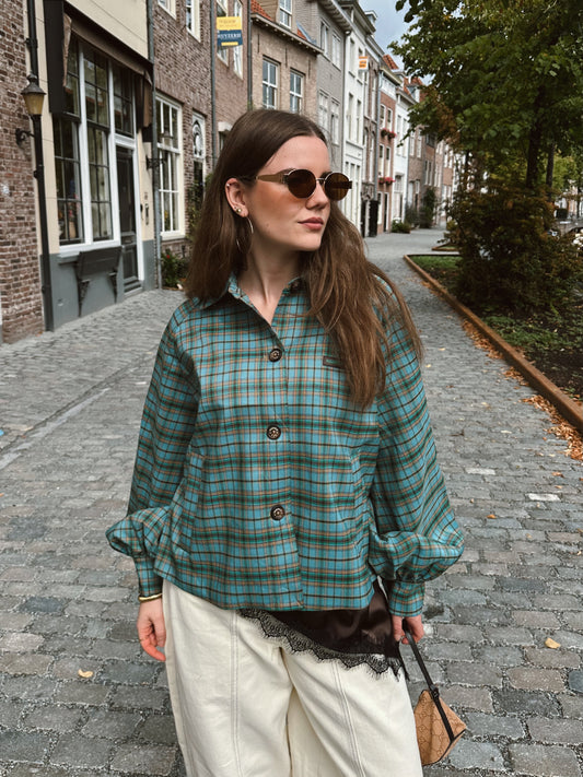Harper & Yve Rylee jacket checkered blue