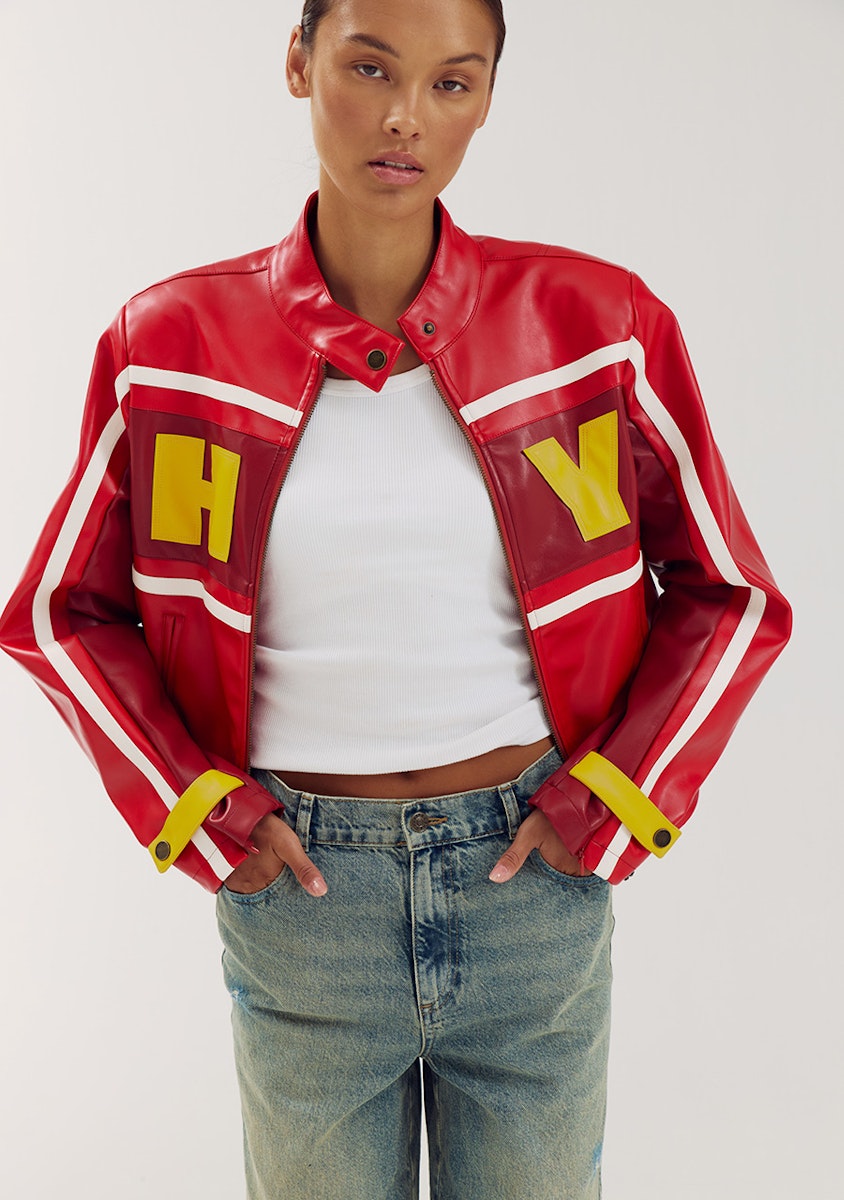 Harper & Yve Tessa race jacket red yellow