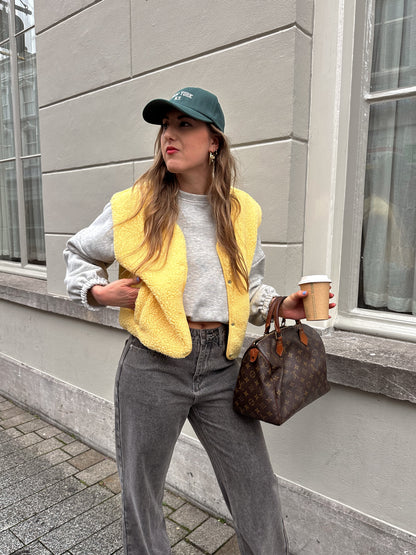 Jill teddy gilet yellow