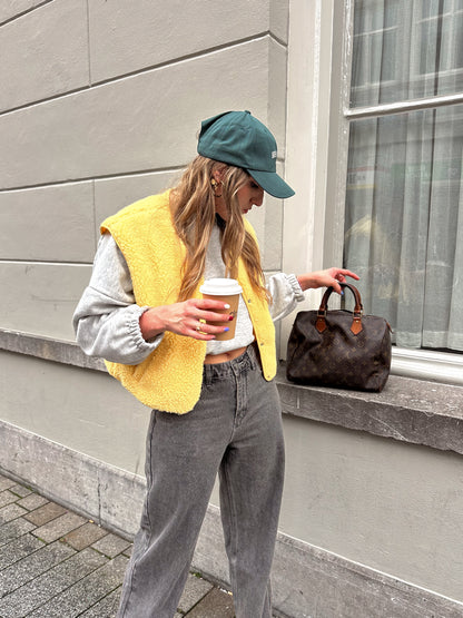 Jill teddy gilet yellow