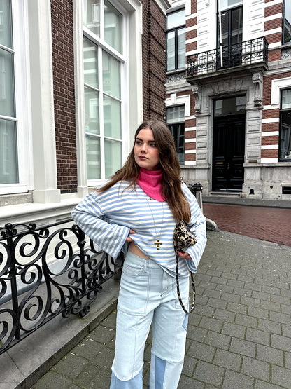 Romy gestreepte longsleeve blue