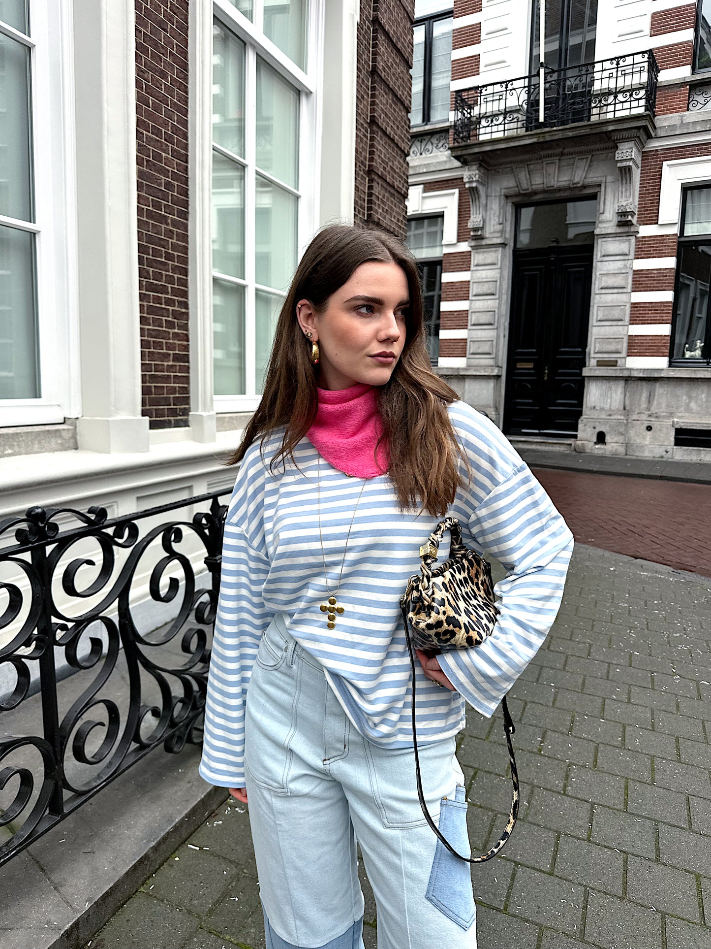 Romy gestreepte longsleeve blue