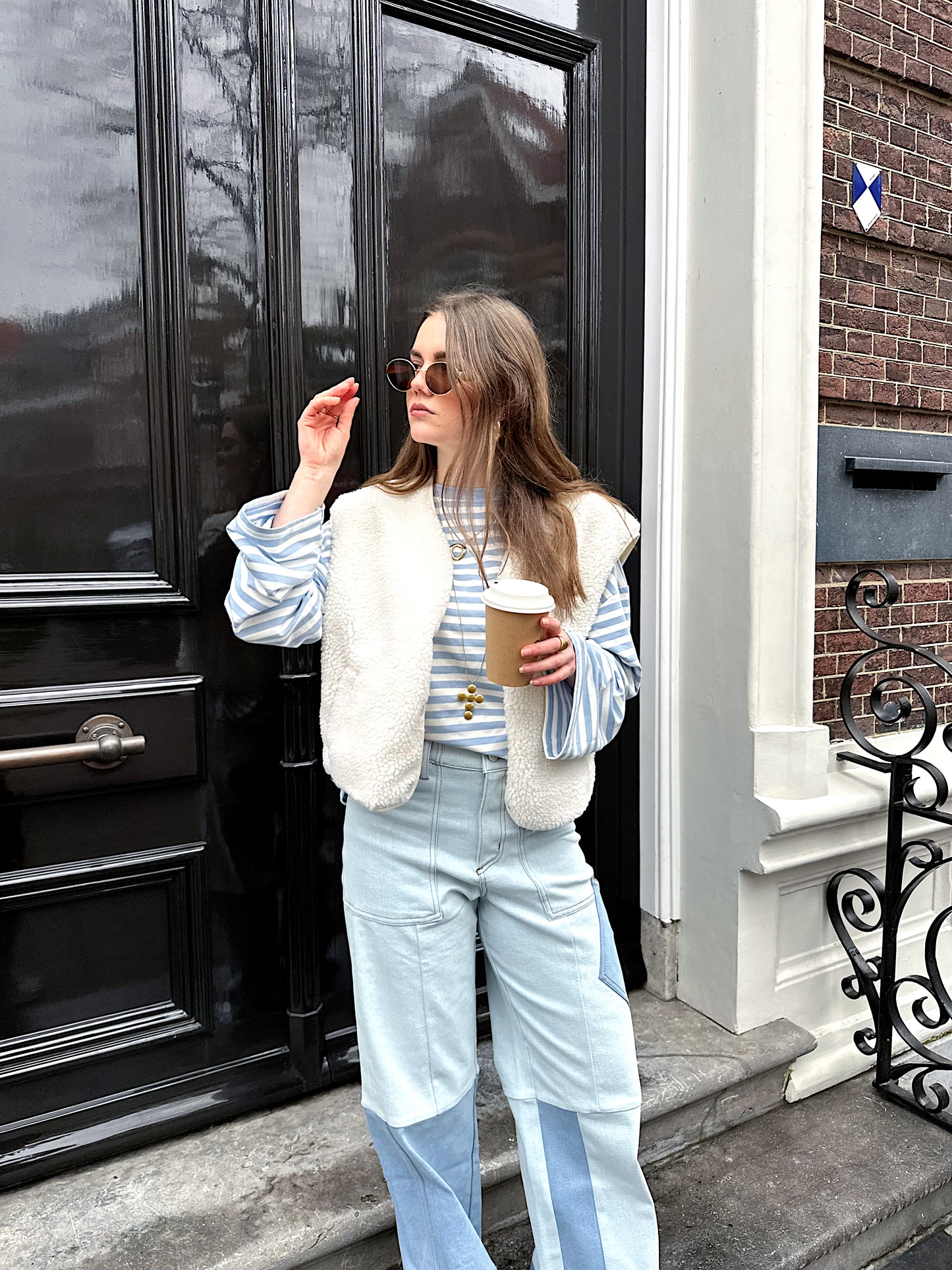 Jill teddy gilet off white