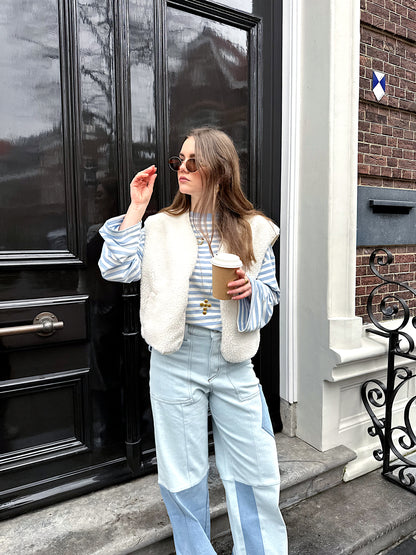 Jill teddy gilet off white