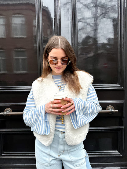 Jill teddy gilet off white