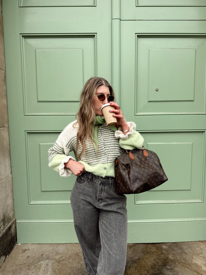 Lisa gestreept vest green