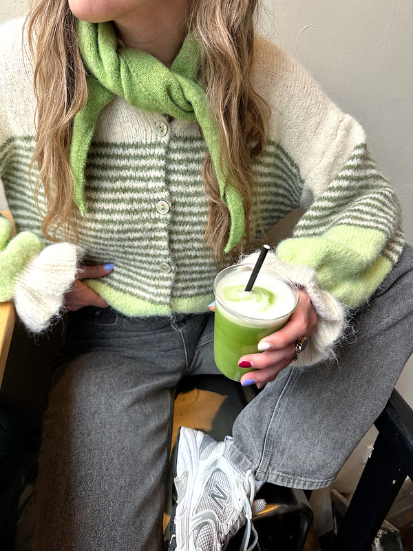 Lisa gestreept vest green