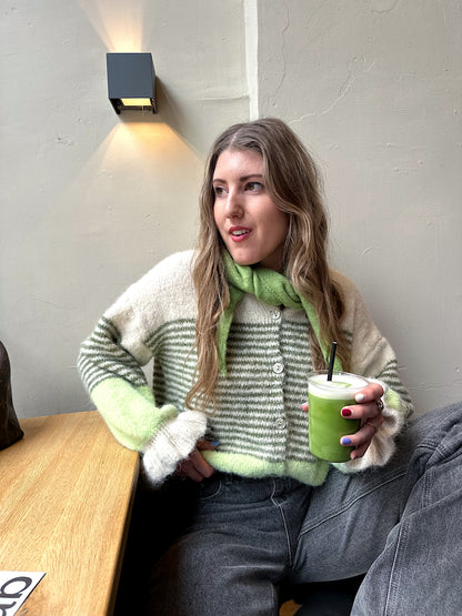 Lisa gestreept vest green