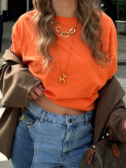 Amour t-shirt oranje