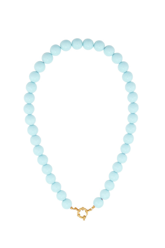 Color beads ketting blauw