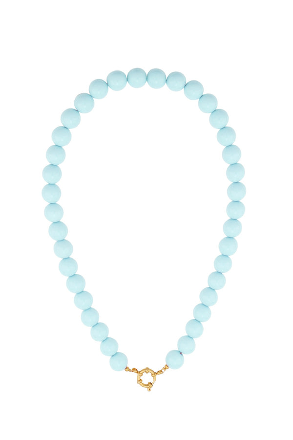 Color beads ketting blauw