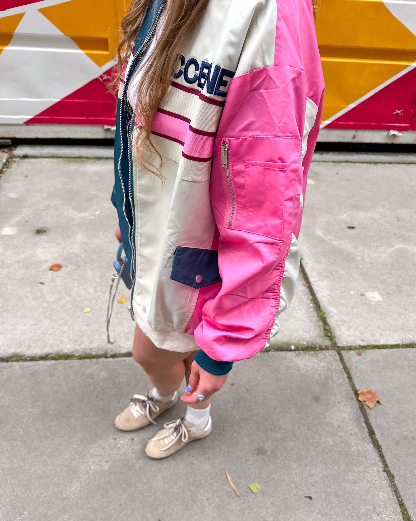 Emma varsity bomber jacket