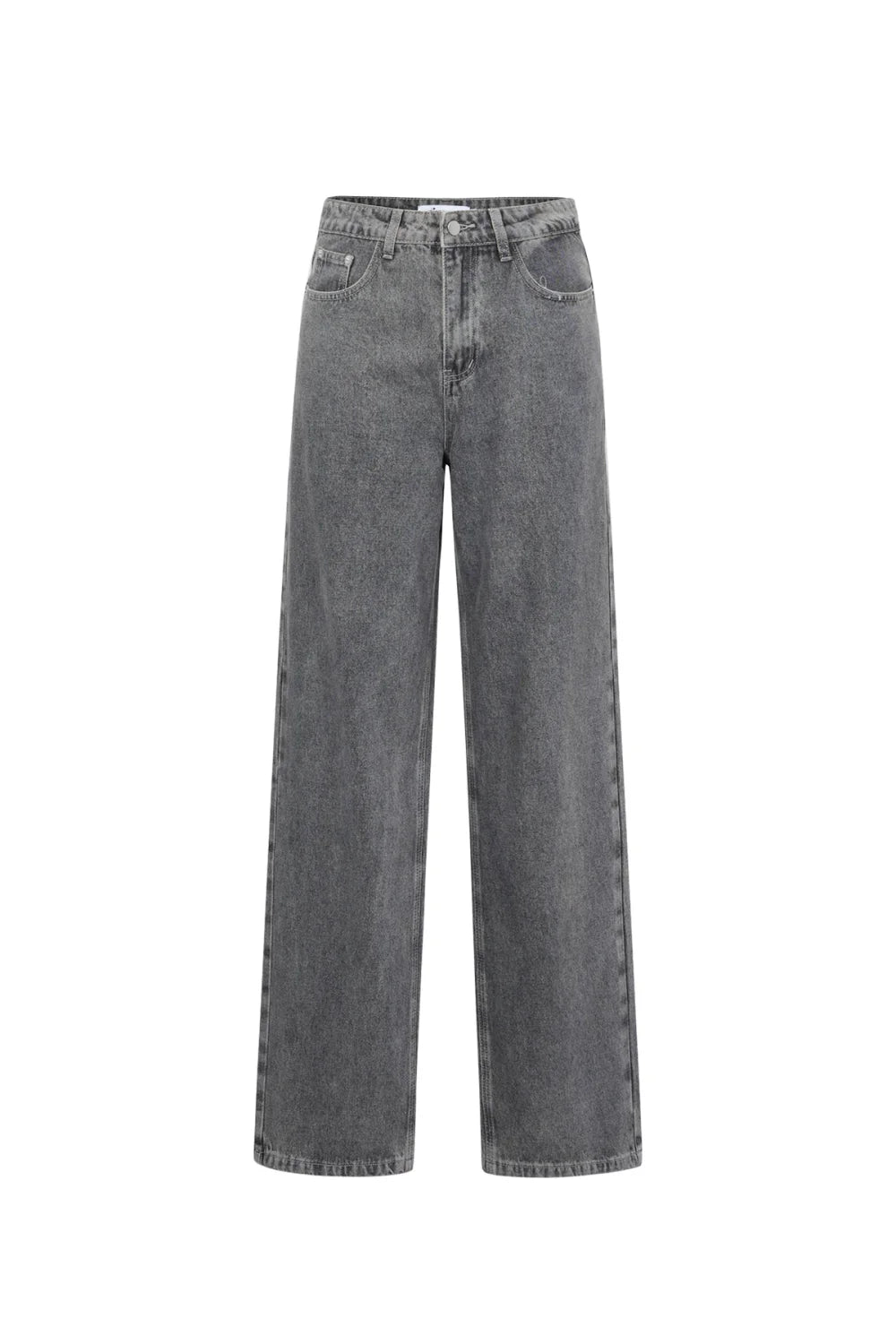 Amour straight leg jeans met hearts grey