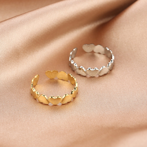 Sientje ring met hartjes