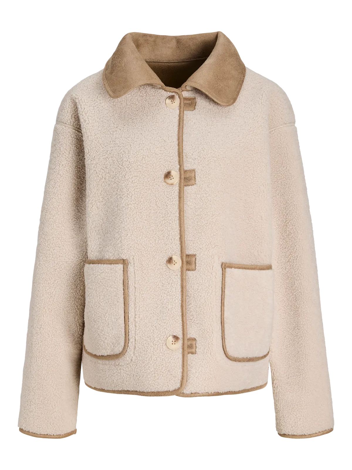 Sadie teddy reversible suede jacket camel
