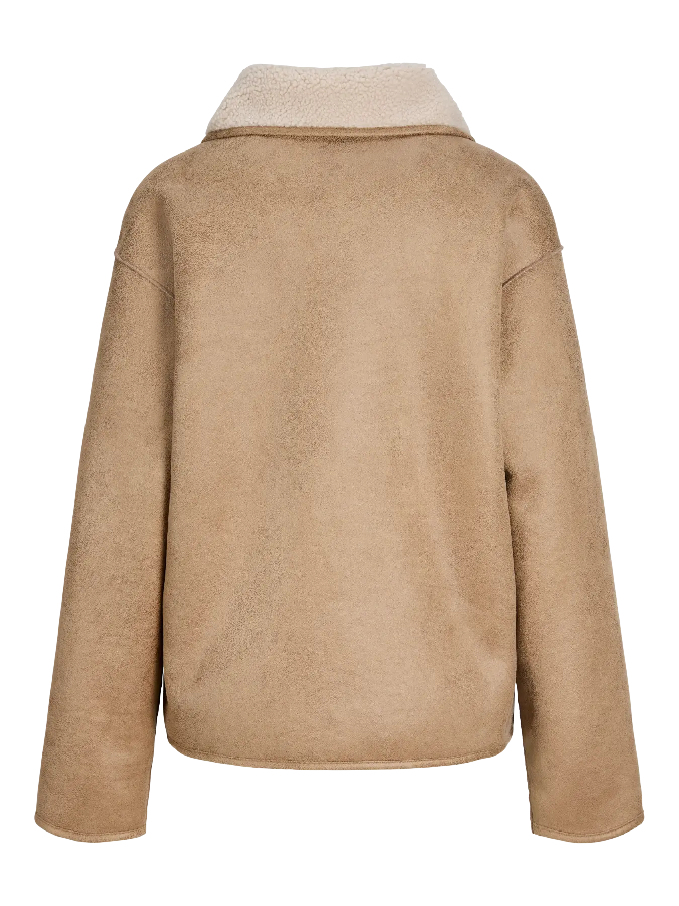 Sadie teddy reversible suede jacket camel