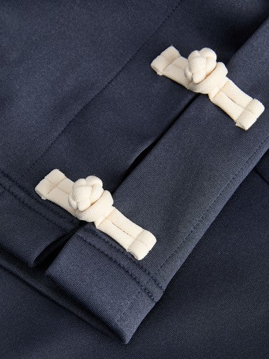 Sky Esme wide trackpants buttons navy