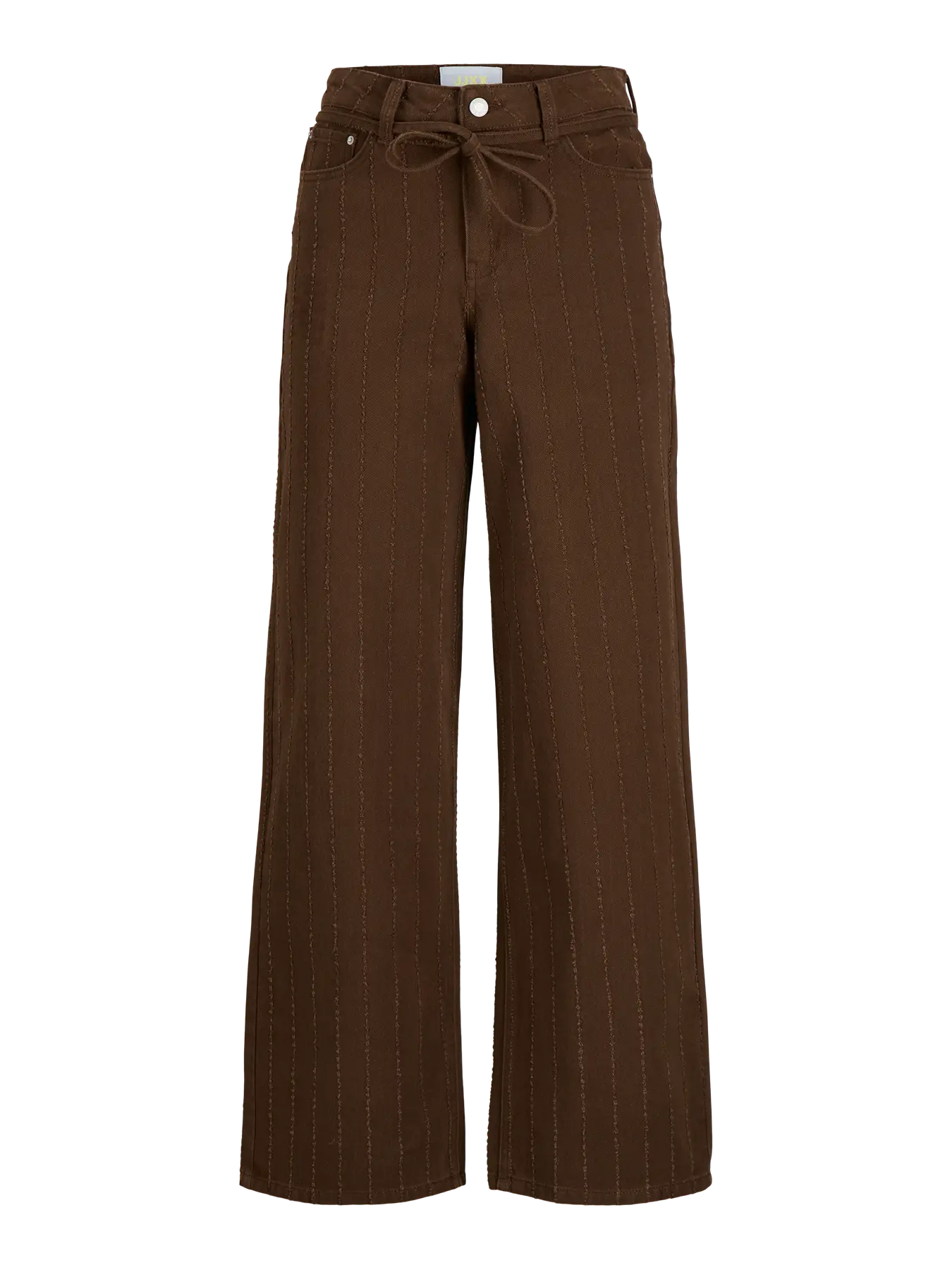 JXZOE sille wide leg denim pants bruin