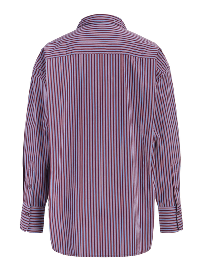 Jamie strepen blouse bordeaux