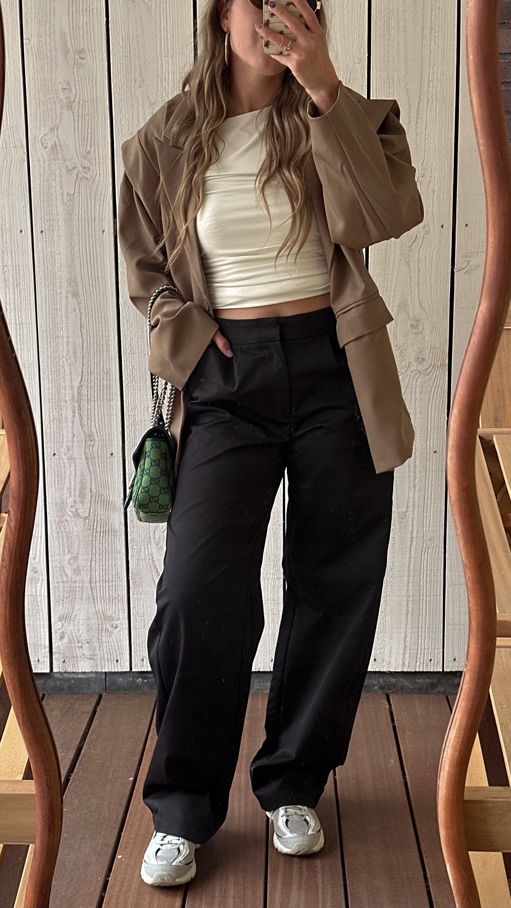 Jamilla barrel fit broek black