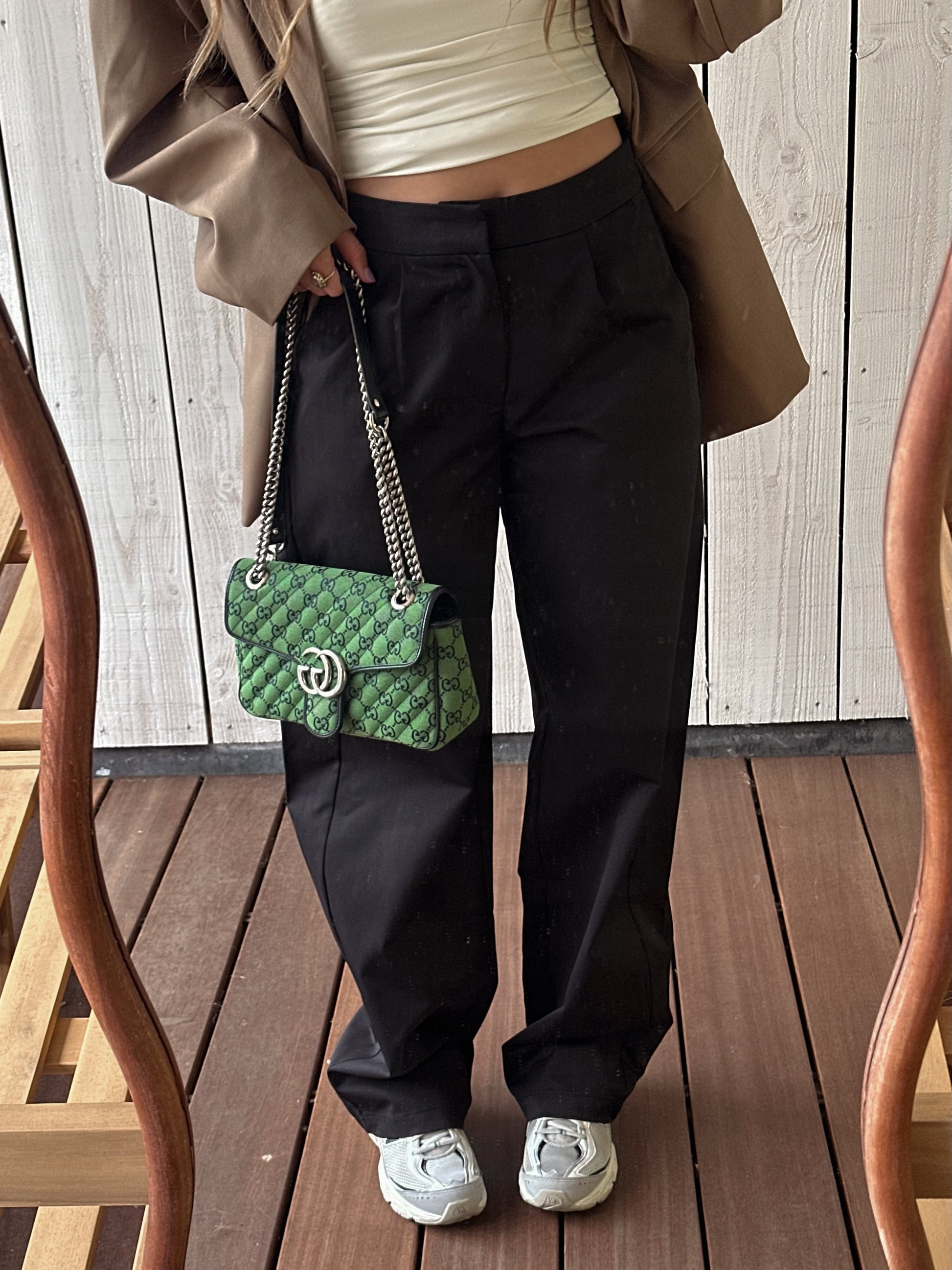 Barrel balloon fit pantalon zwart