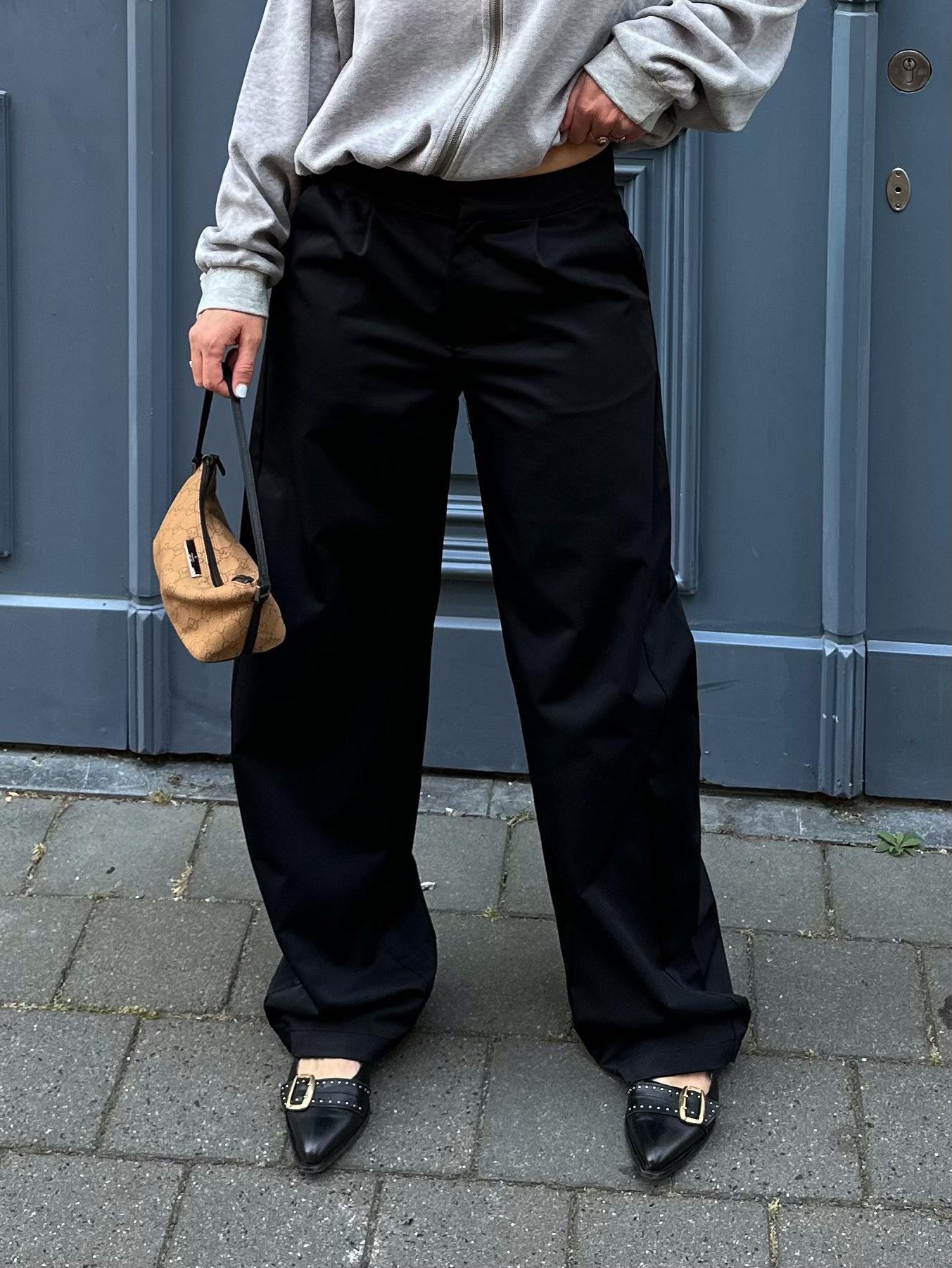 Jamilla barrel fit pantalon zwart