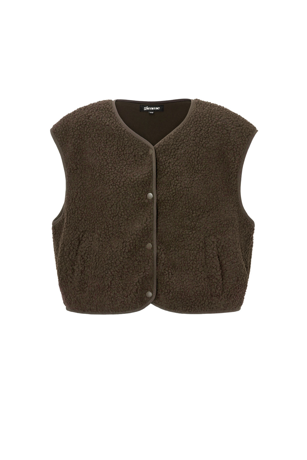 Jill teddy gilet bruin