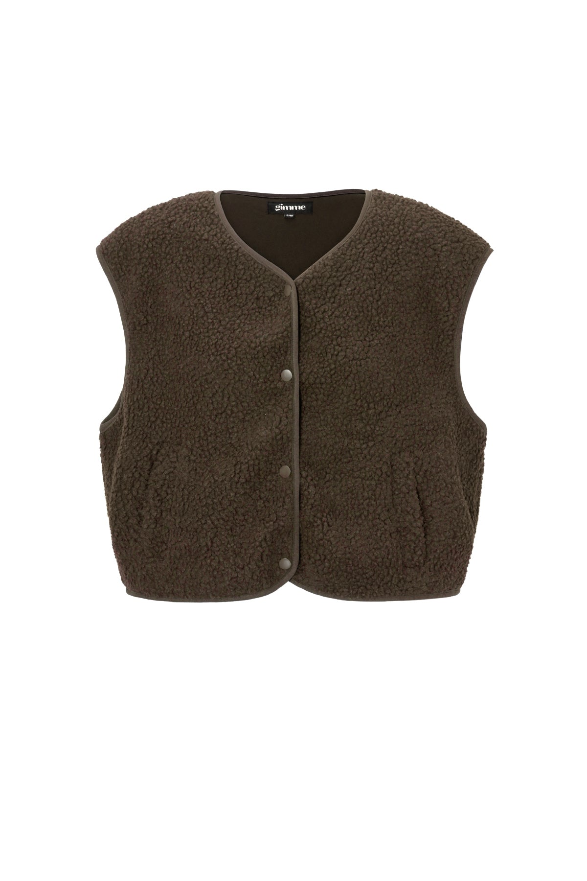 Jill teddy gilet bruin