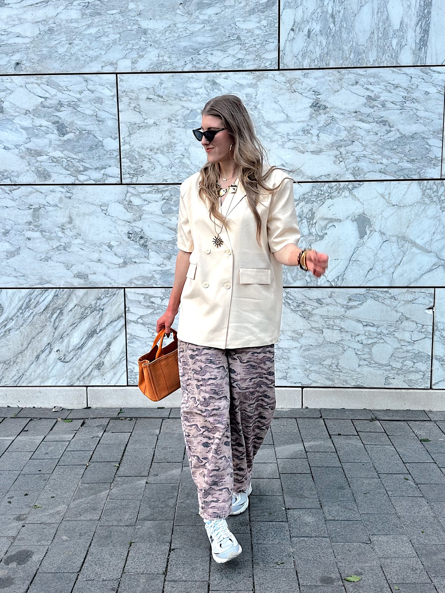 Kiki camo pants baggy balloon fit bruin