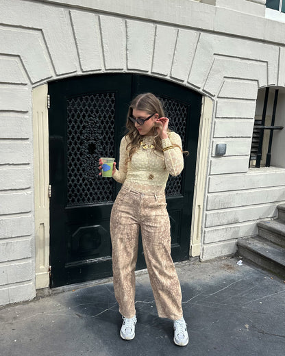 Lace top yellow