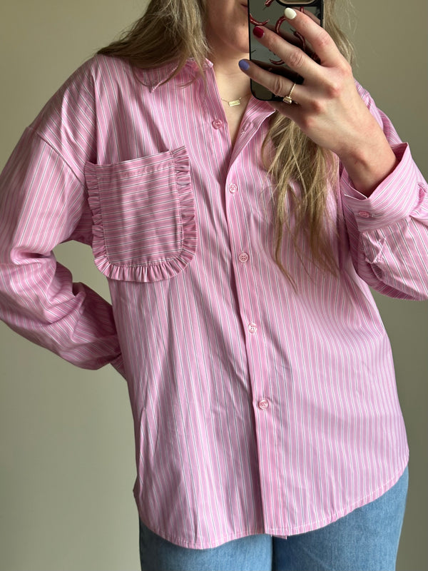 Lisan strepen blouse pink