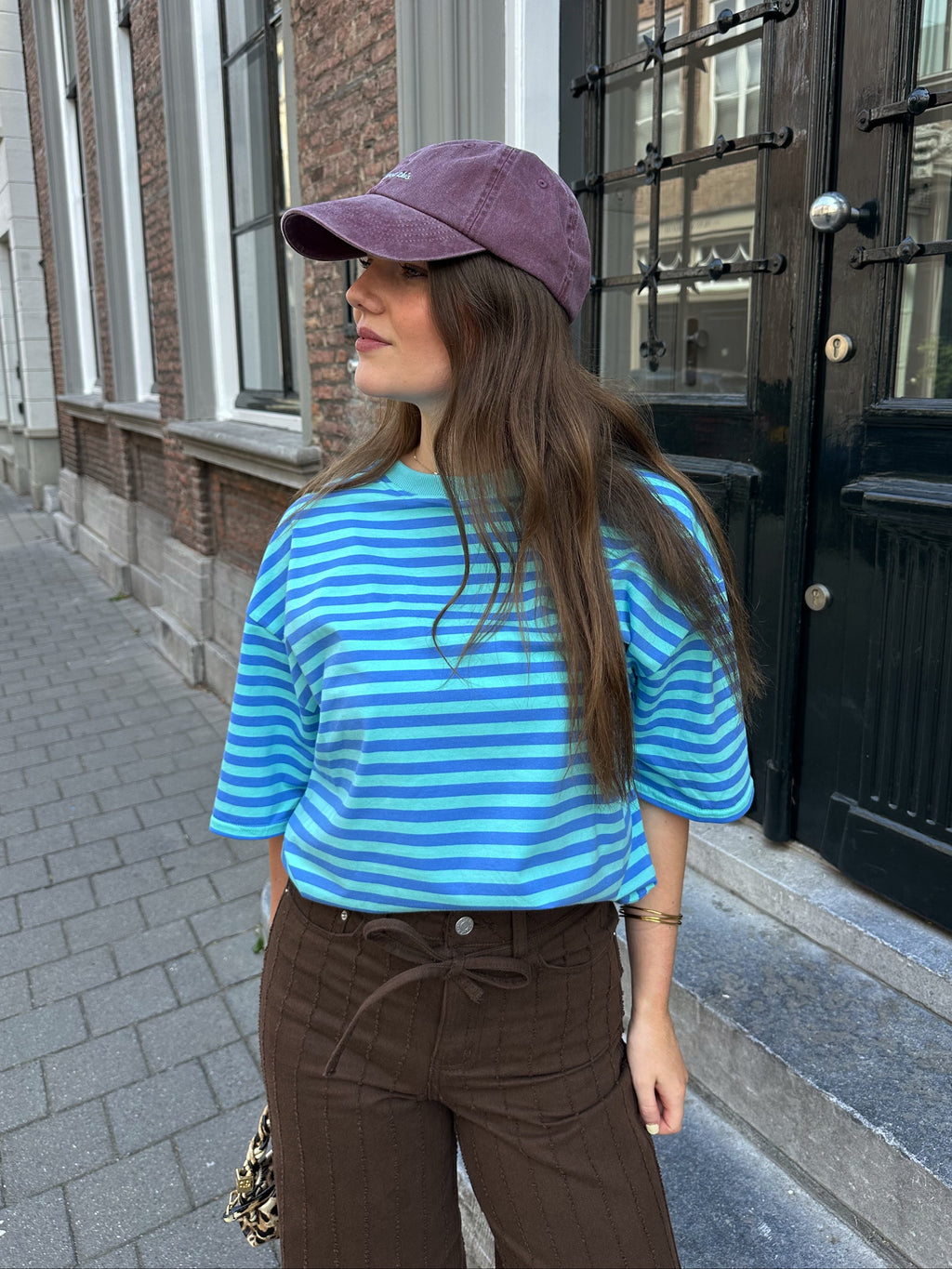 Loes t-shirt met strepen blauw