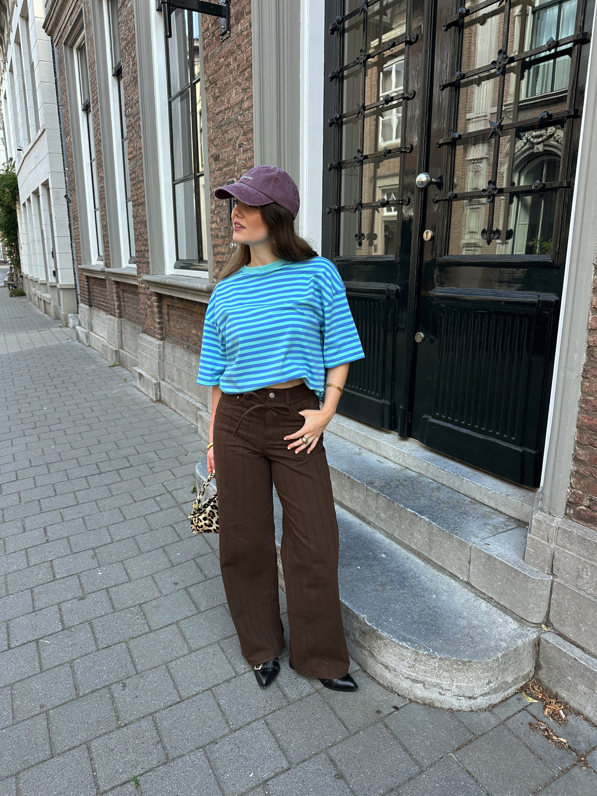 Loes t-shirt met strepen blauw