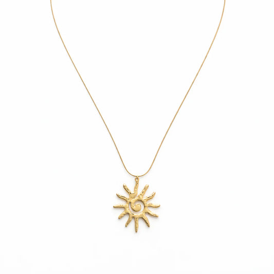 Neverending sunshine lange statement ketting goud