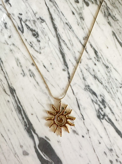Neverending sunshine lange statement ketting goud