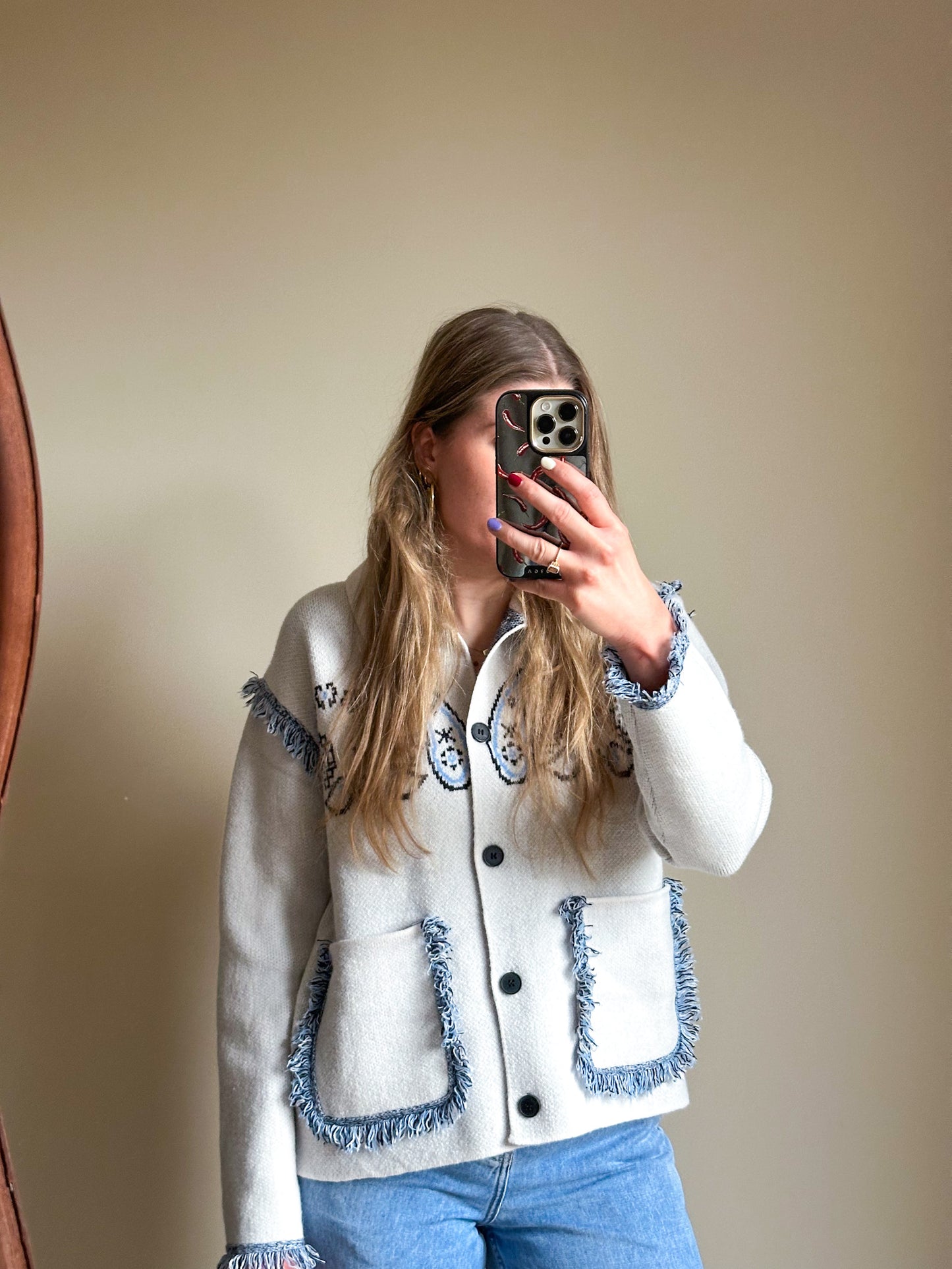 Noa bandanaprint vest grey blue