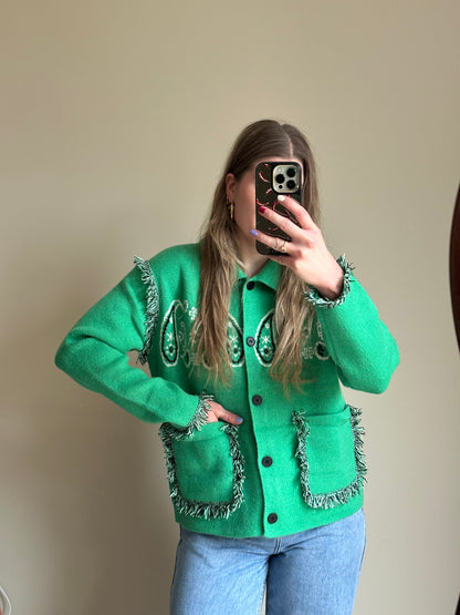 Noa bandanaprint vest groen