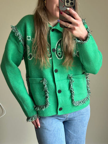 Noa bandanaprint vest groen