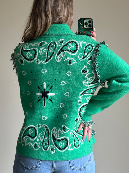 Noa bandanaprint vest groen