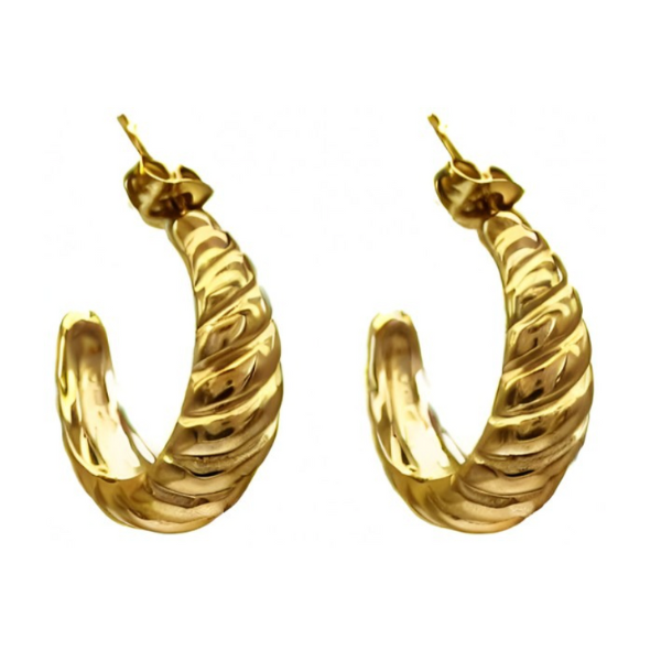 Bold oorringen gedraaid