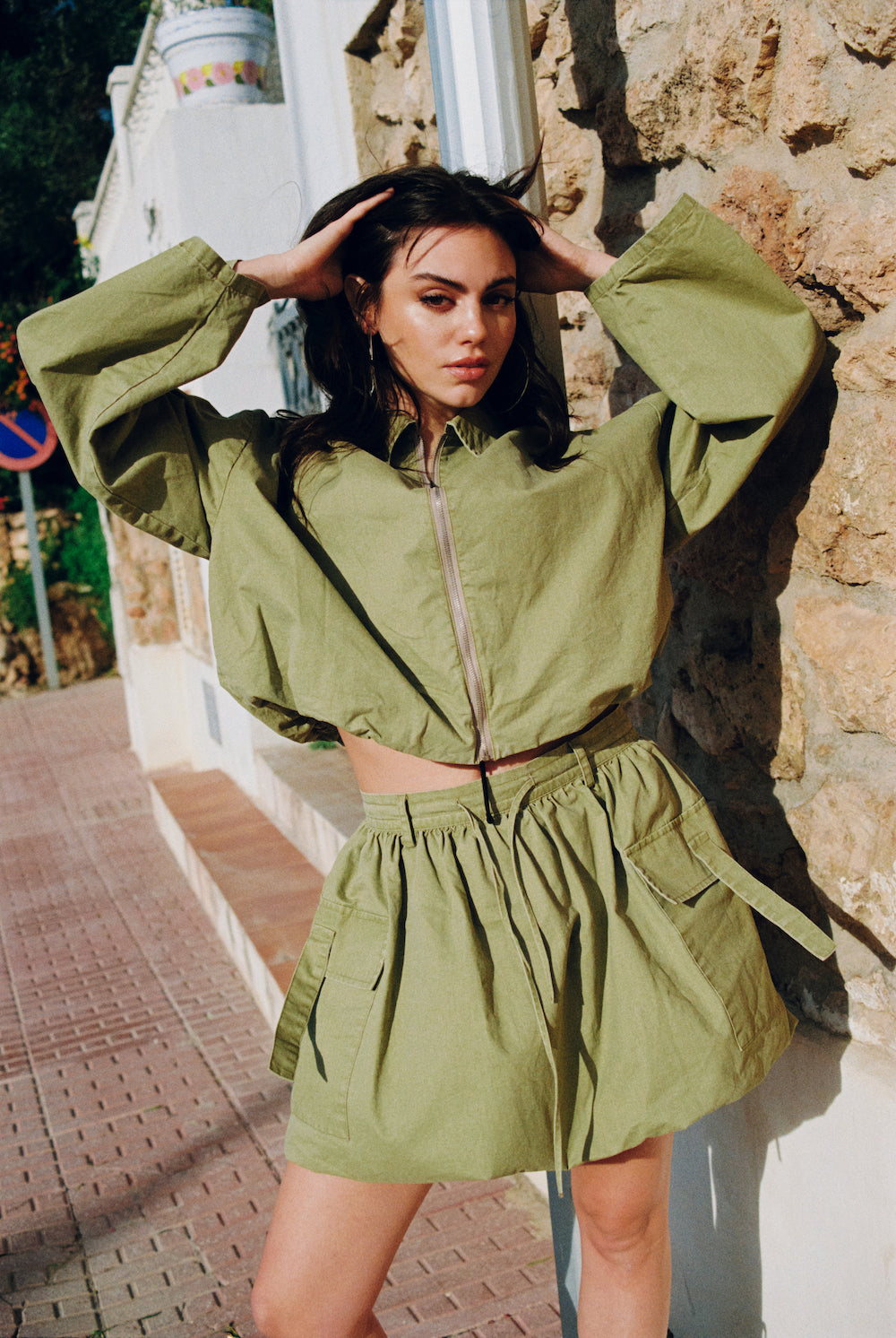 Refined Department MANDY ballonrok groen