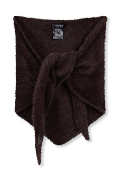 Refined Department Saar triangle scarf brown