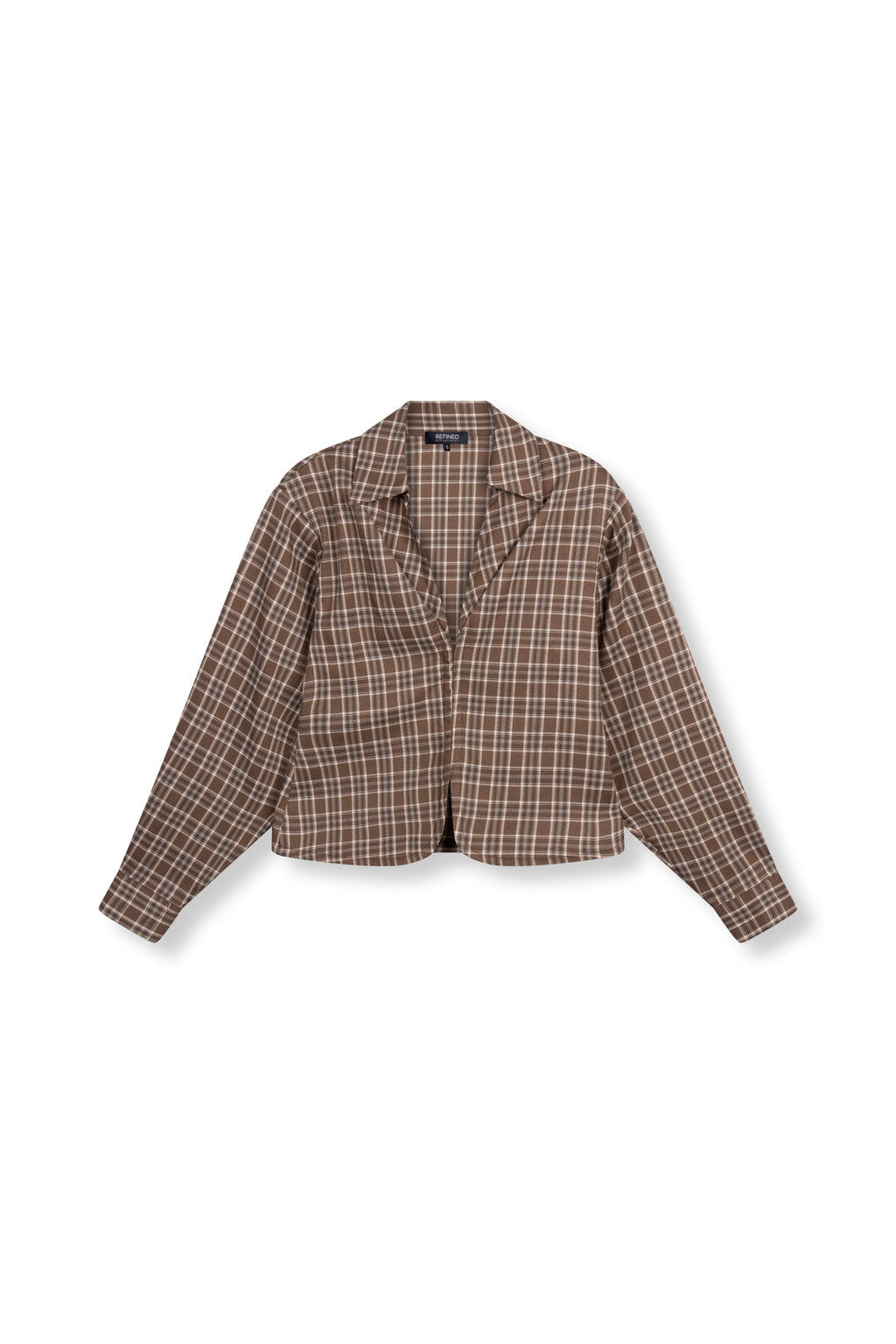 Refined Department Syd blouse checkered brown