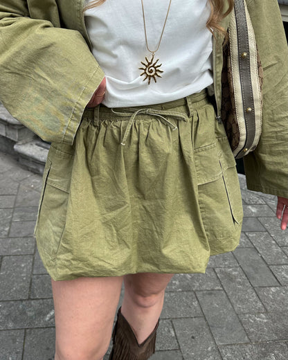 Refined Department MANDY ballonrok groen