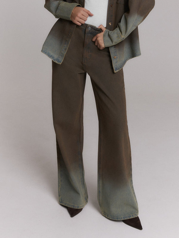 Refined Department PAYTON washed jeans bruin