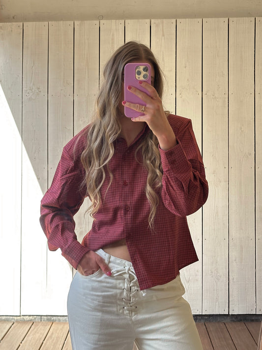 Refined Department PRESLEY checkered blouse rood