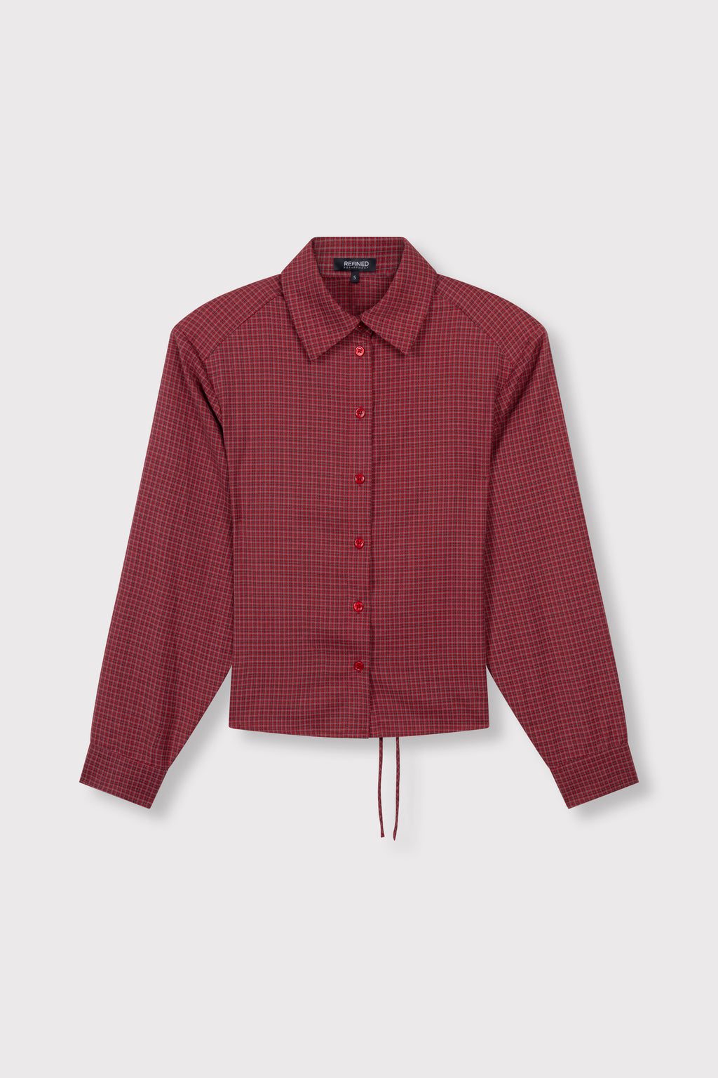 Refined Department PRESLEY checkered blouse rood