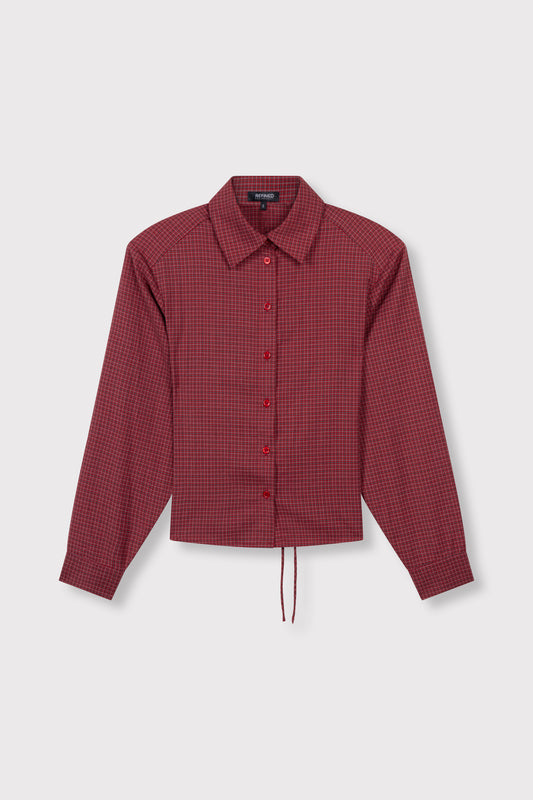 Refined Department PRESLEY checkered blouse rood
