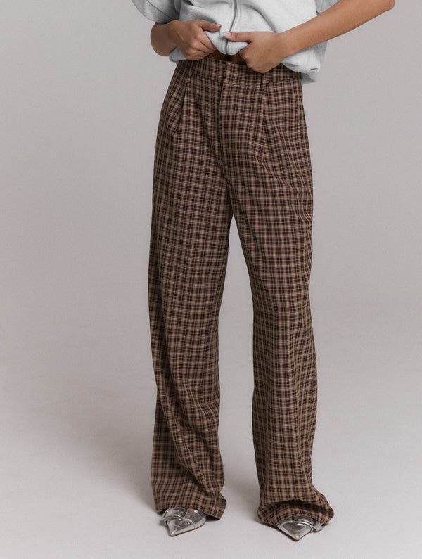 Refined Department PUCK check pants bruin